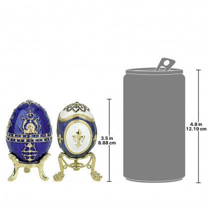 Toscano - Set of 2 Peterhof Palace Romanov-Style Collectible Enameled Eggs