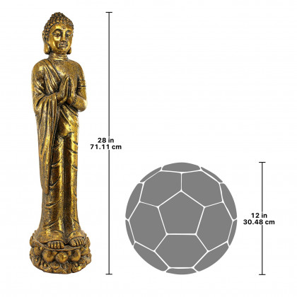 Toscano - Golden Serenity Buddha Asian Statue