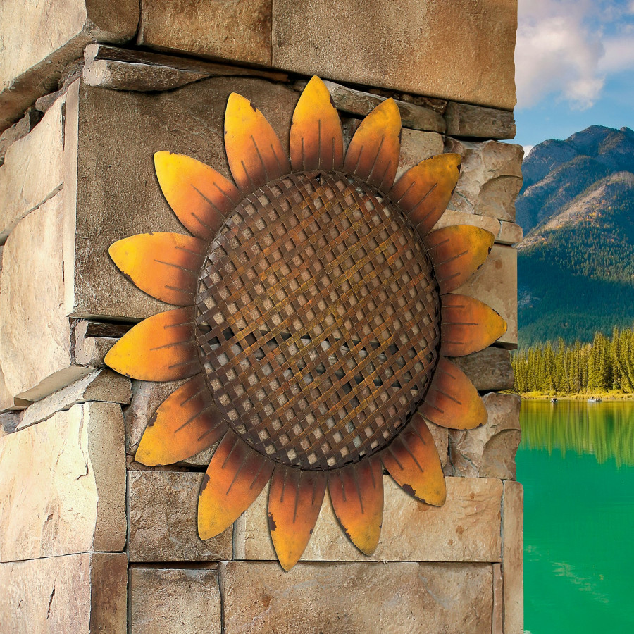 Toscano - Van Grow Supersized Sunflower Wall Sculpture