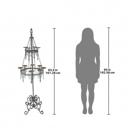 Toscano - Malbork Castle Gothic Floor Candelabra