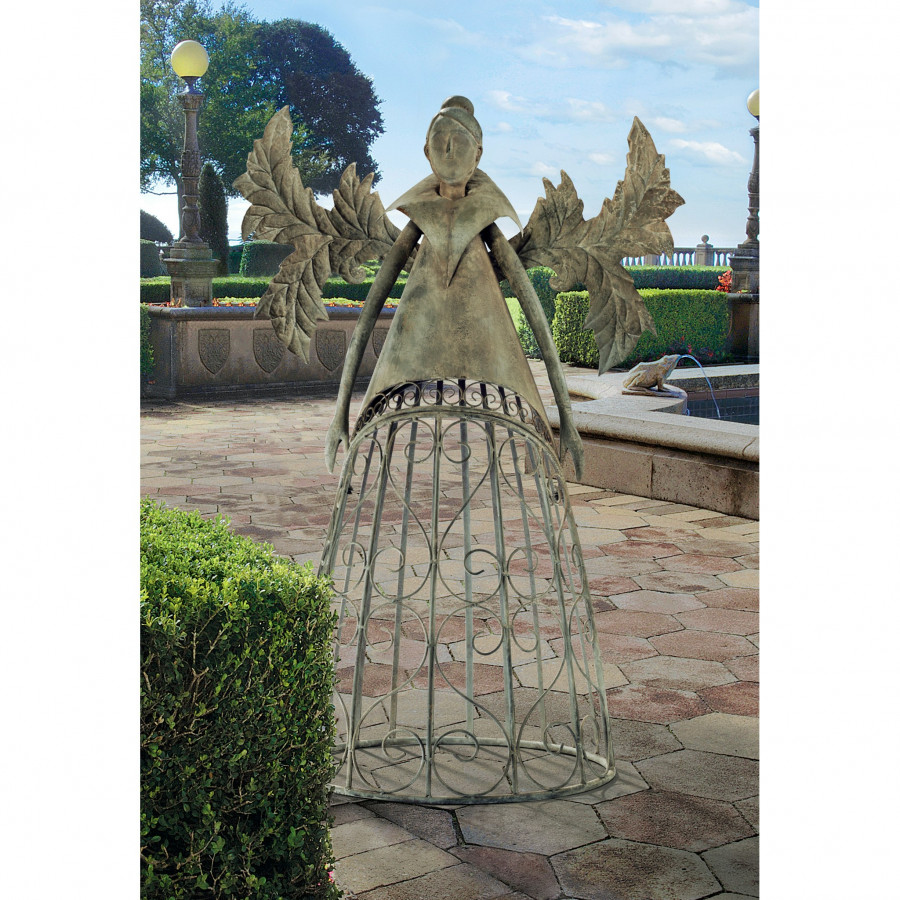 Toscano - Tempest the Garden Trellis Fairy in Bronze, Metal