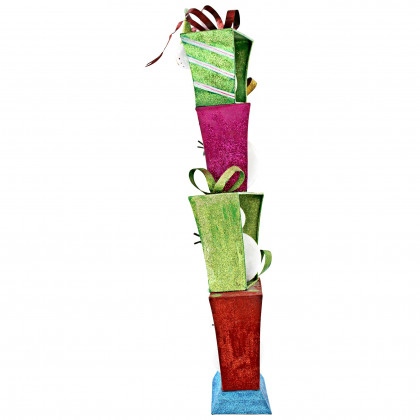 Toscano - Stack of Christmas Snowmen Holiday Fun Bunch Metal Statue