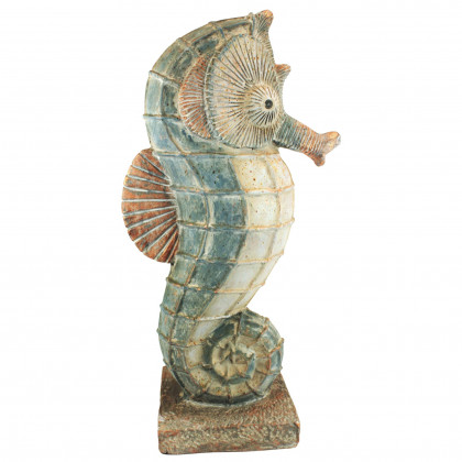 Toscano Sea Biscuit Seahorse Marine Fish Family Statue Collection - Large