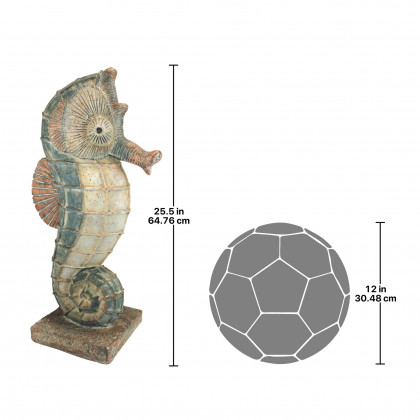 Toscano Sea Biscuit Seahorse Marine Fish Family Statue Collection - Large