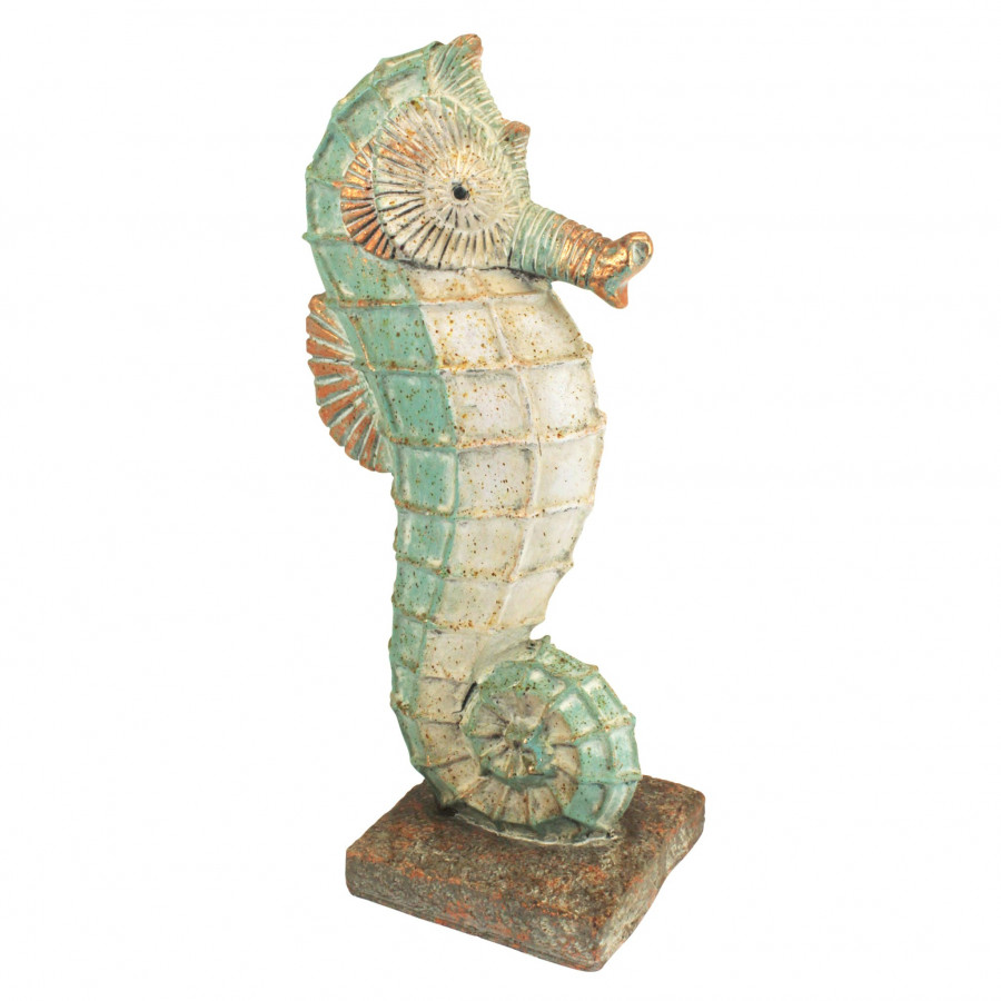 Toscano Sea Biscuit Seahorse Marine Fish Family Statue Collection - Medium