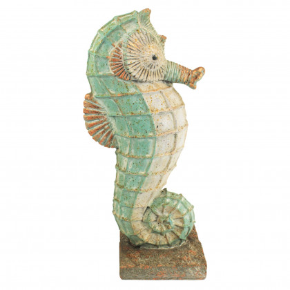 Toscano Sea Biscuit Seahorse Marine Fish Family Statue Collection - Medium