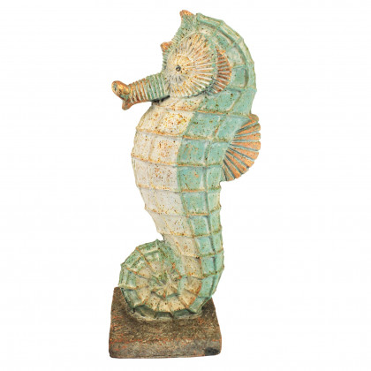 Toscano Sea Biscuit Seahorse Marine Fish Family Statue Collection - Medium