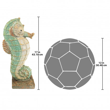 Toscano Sea Biscuit Seahorse Marine Fish Family Statue Collection - Medium