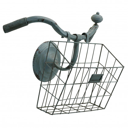 Toscano - Weather Worn Vintage Bicycle Basket Wall Planter Magazine Rack