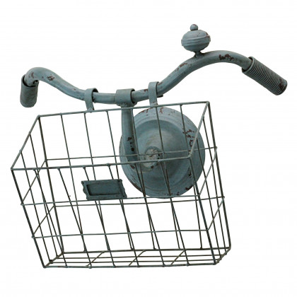 Toscano - Weather Worn Vintage Bicycle Basket Wall Planter Magazine Rack