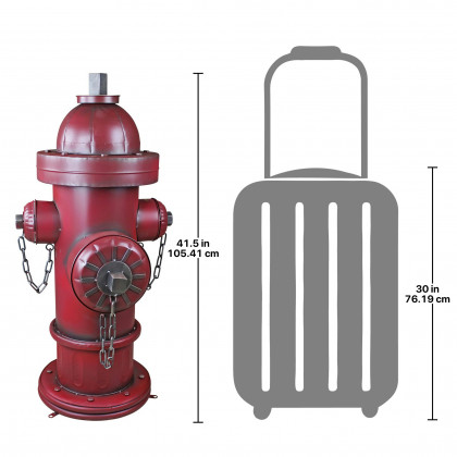Toscano Vintage Metal Fire Hydrant Statue - Grande