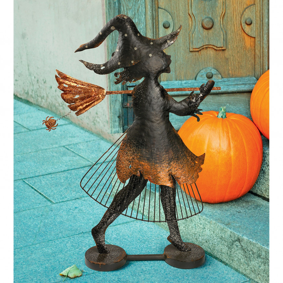 Toscano - Bewitched Blaise Metal Silhouette Witch Statue