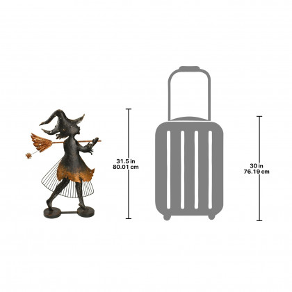 Toscano - Bewitched Blaise Metal Silhouette Witch Statue
