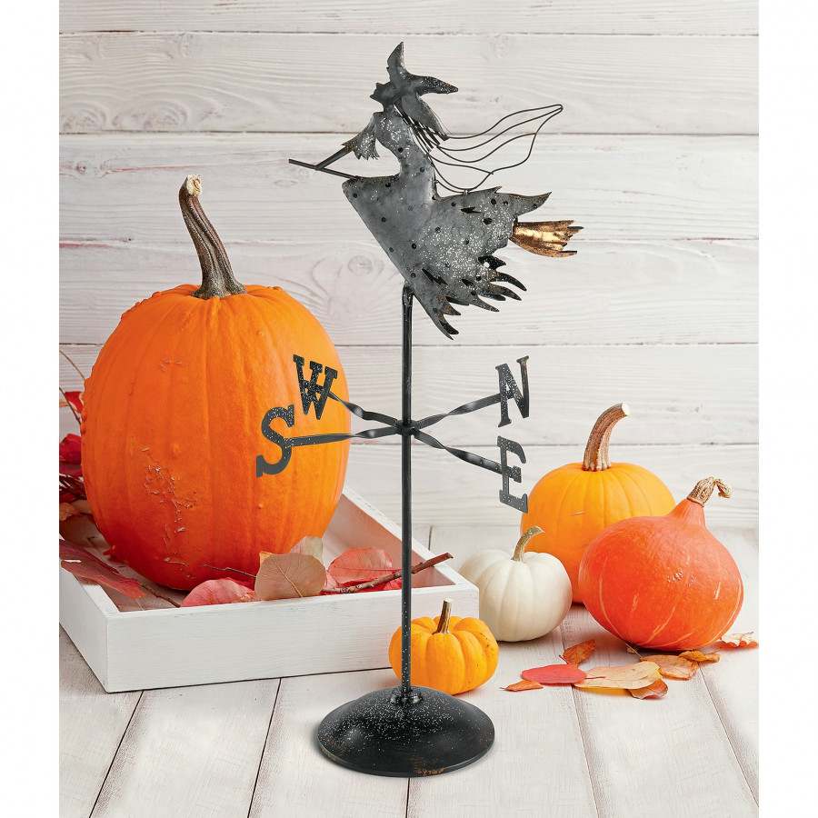 Toscano - Bewitched Wicked Witch Tabletop Weathervane in Metal
