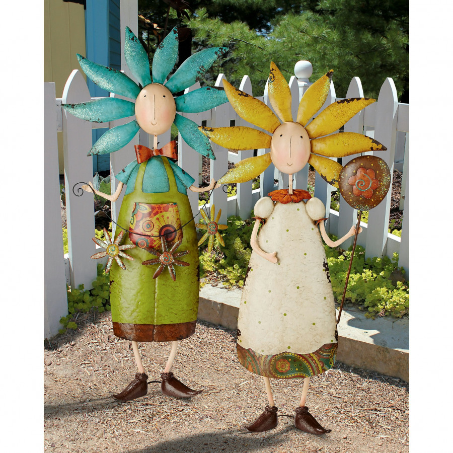 Toscano - Set of 2 Flower Children Garden Statues