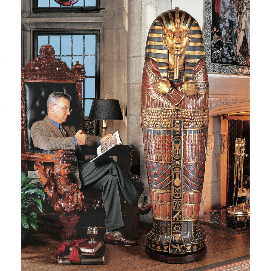 Toscano - King Tutankhamen Life-Size Sarcophagus Cabinet