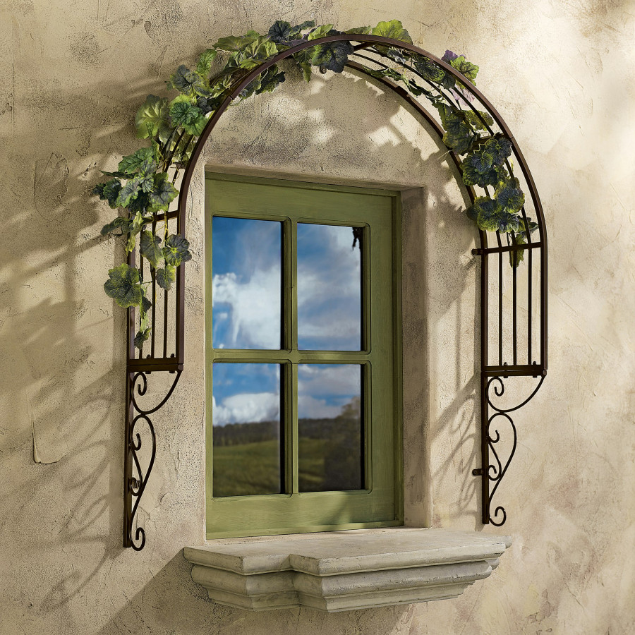 Toscano - Thornbury Ornamental Garden Window Trellis in Metal