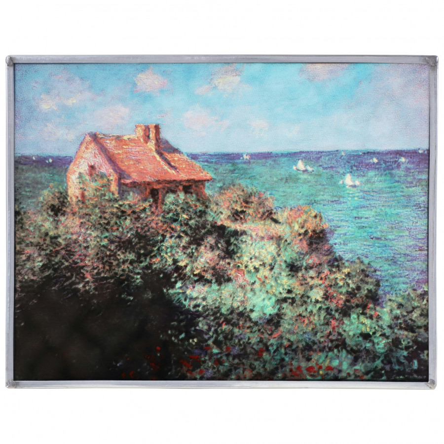 Toscano - Fisherman’s Cottage on the Cliffs at Varengeville 1882 Art Glass Panel