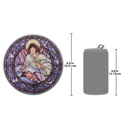 Toscano Little Girl Guardian Angel Art Glass