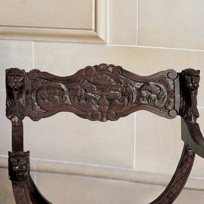 Toscano - Medieval Chair in Walnut, Mahogany