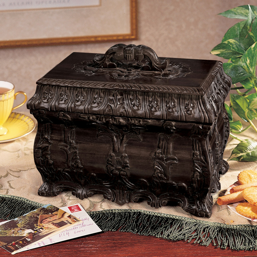 Toscano - Tea Caddy Display Box in Walnut, Mahogany