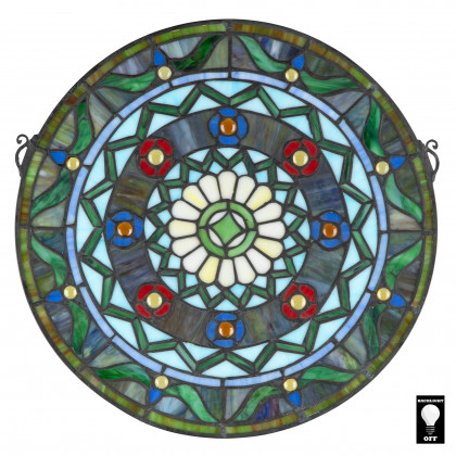 Toscano - Kaleidoscope Stained Glass Window