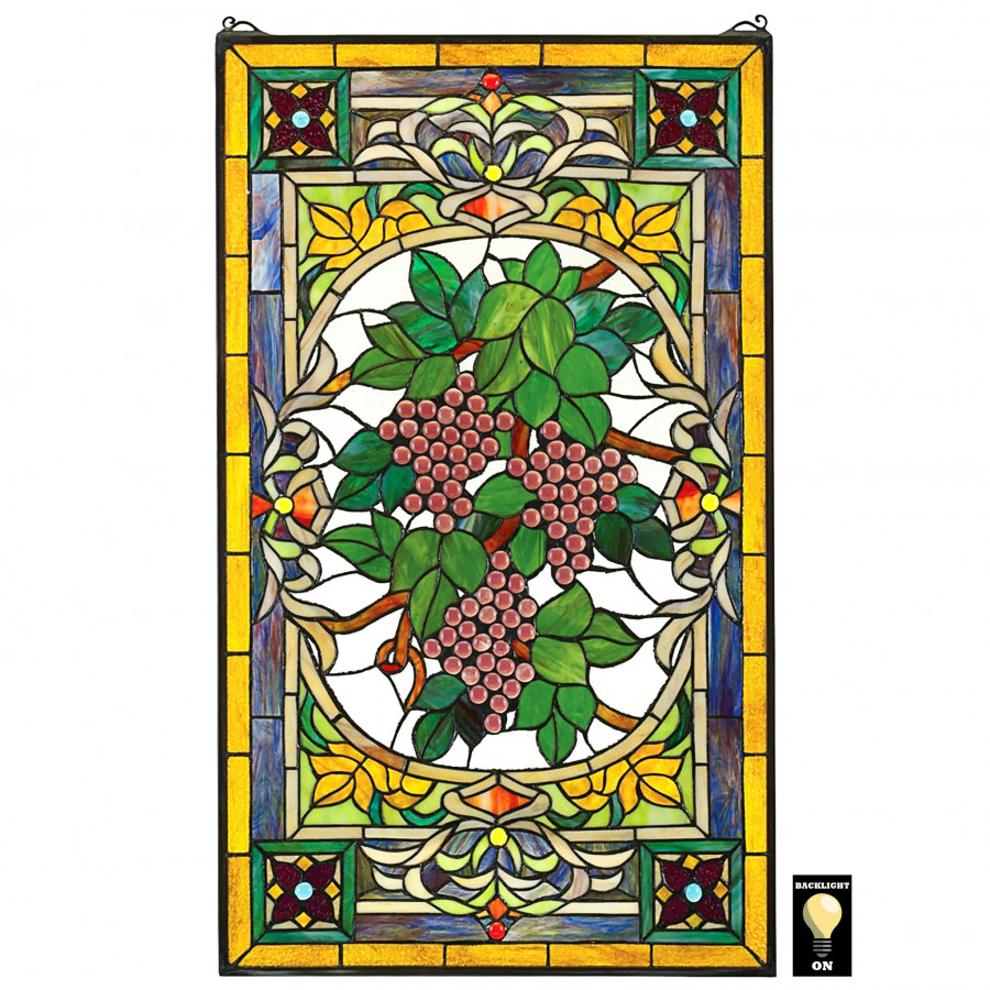 Toscano - Fruit of the Vine Stained Glass Window