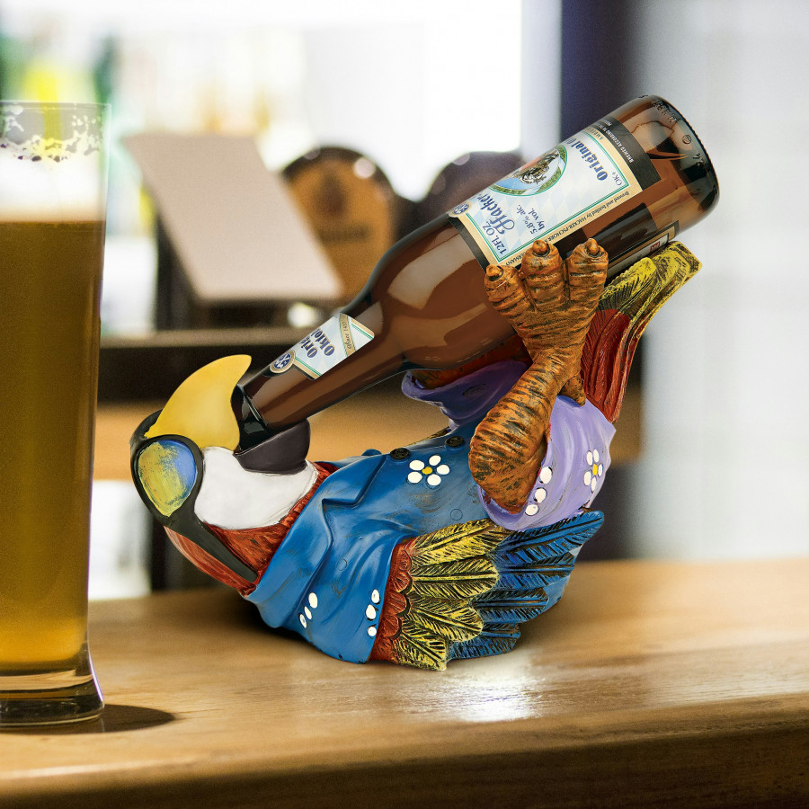 Toscano - Beer Buddy Tiki Parrot Statue