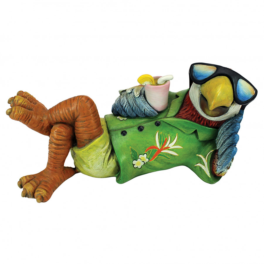 Toscano - Just Chillin Tiki Parrot Statue