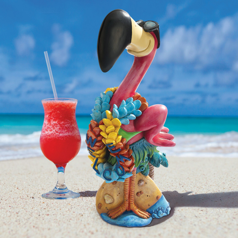 Toscano - Frank in Paradise Pink Flamingo Garden Statue
