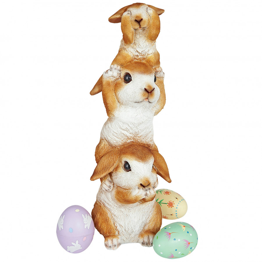 Toscano - SeeHearSpeak No Evil Bunny Rabbits Statue