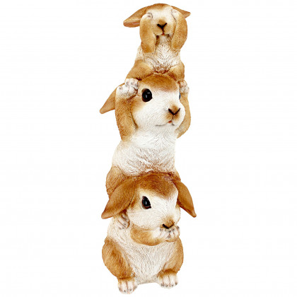 Toscano - SeeHearSpeak No Evil Bunny Rabbits Statue