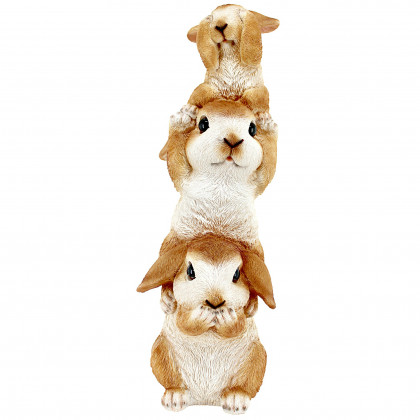 Toscano - SeeHearSpeak No Evil Bunny Rabbits Statue