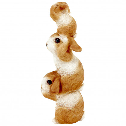 Toscano - SeeHearSpeak No Evil Bunny Rabbits Statue