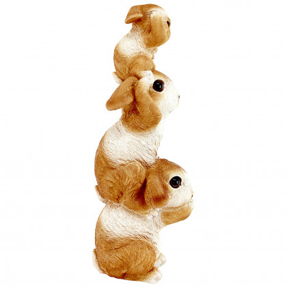 Toscano - SeeHearSpeak No Evil Bunny Rabbits Statue