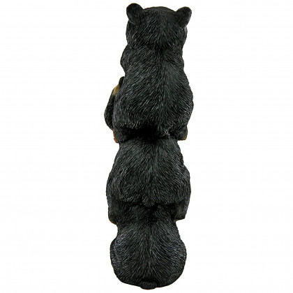 Toscano - Backwoods Troublemakers SpeakHearSee No Evil Black Bear Statue