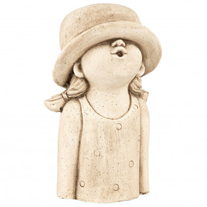 Toscano - Kissy Face Hat Girl Sculptural Planter