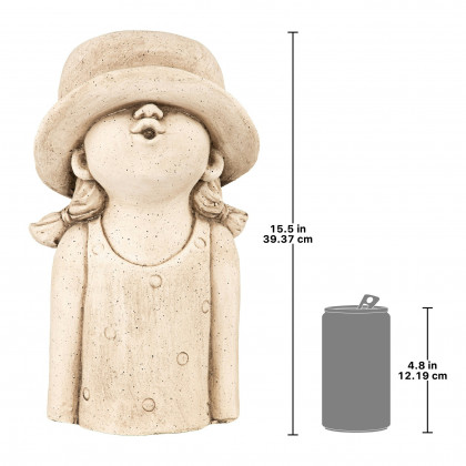 Toscano - Kissy Face Hat Girl Sculptural Planter