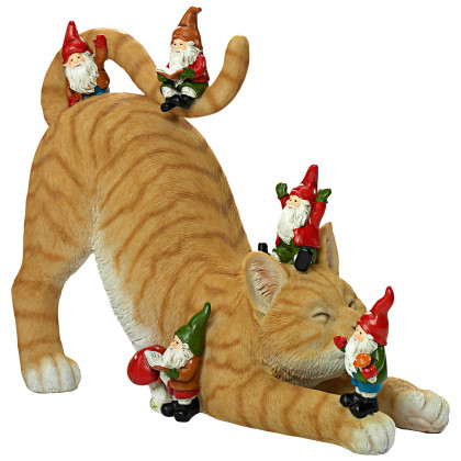 Toscano - Catatonic Gnome Feline Frenzy Cat Statue