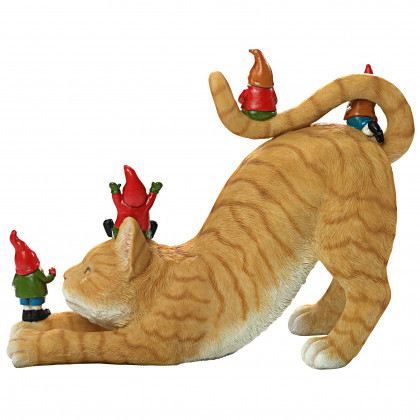 Toscano - Catatonic Gnome Feline Frenzy Cat Statue