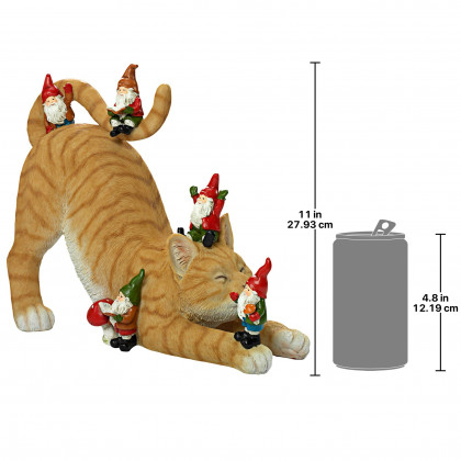 Toscano - Catatonic Gnome Feline Frenzy Cat Statue