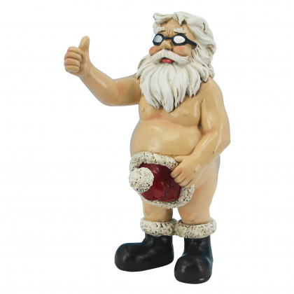 Toscano - Santa UnwrappedBuck-Naked Father Christmas Holiday Statue