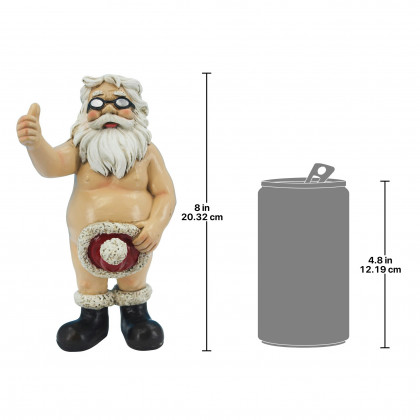 Toscano - Santa UnwrappedBuck-Naked Father Christmas Holiday Statue