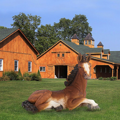 Toscano - Relaxing Pony Horse Foal Statue