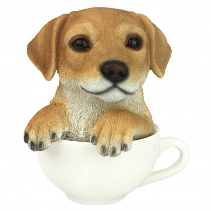 Toscano Puppuccino Puppy Collectible Dog Statue - Yellow Lab