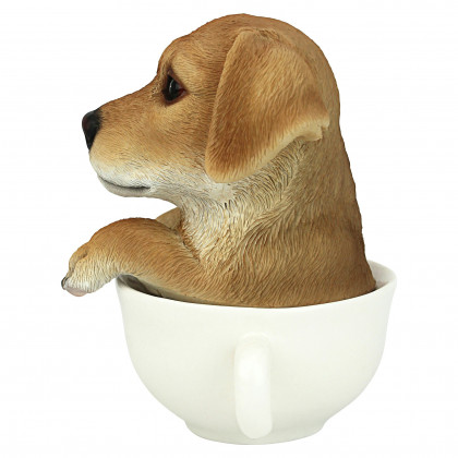 Toscano Puppuccino Puppy Collectible Dog Statue - Yellow Lab