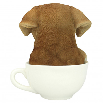 Toscano Puppuccino Puppy Collectible Dog Statue - Yellow Lab