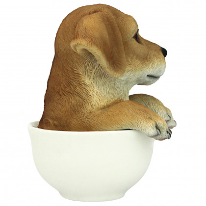 Toscano Puppuccino Puppy Collectible Dog Statue - Yellow Lab