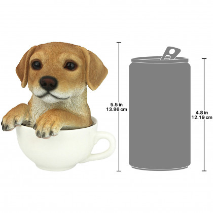 Toscano Puppuccino Puppy Collectible Dog Statue - Yellow Lab