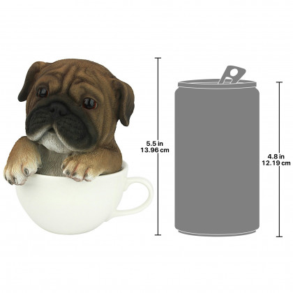 Toscano Puppuccino Puppy Collectible Dog Statue - Pug